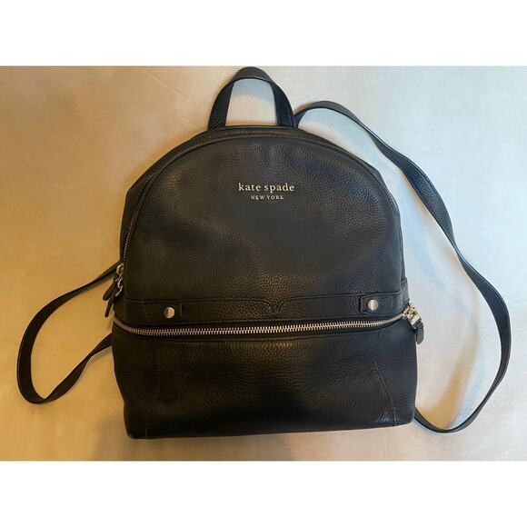 Kate Spade Black Pebbled Leather Backpack main image 16